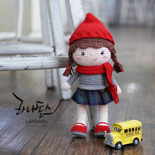 [라나돌스] 빨간모자 겨울소녀 손뜨개인형 DIY